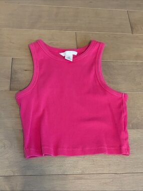 H&M Ribbed Tank Top in Hot Pink